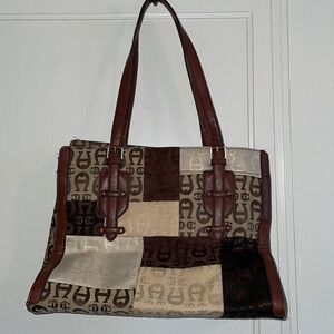 Vtg Etienne Aigner large patchwork  purse